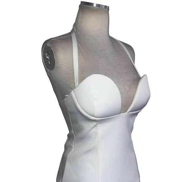 Retrofete Cheryl Dress in White New Womens Bodycon Pencil Midi - Picture 5 of 16